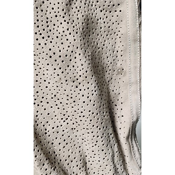 Avon Womens Tan Suede Perforated Part Spike Sole Block Heel MidCalf Boots Size 9 - Picture 7 of 15